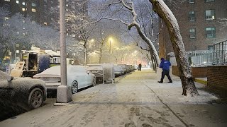Turistas Aproveitam Neve Em Nova Iorque Antes Do Corte No Trânsito