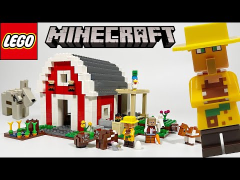 LEGO Minecraft 21187 The Red Barn Summer 2022 Set - Speed Build & Set Review