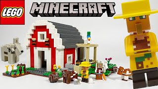 LEGO Minecraft 21187 The Red Barn Summer 2022 Set - Speed Build & Set Review