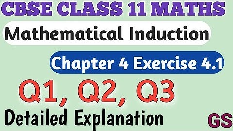 Chapter 4 - Exercise 4.1 (Q1, Q2, Q3) - Mathematical Induction|CBSE Class 11th Maths in Tamil |NCERT