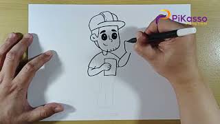 How to Draw a Construction Worker