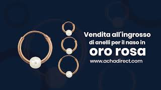 Vendita Allingrosso Di Anelli Per Il Naso In Oro Rosa