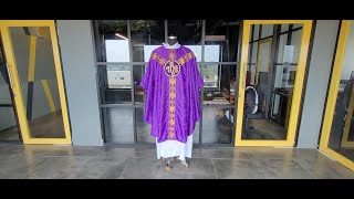 Liturgical Gothic Chasuble Vestments With Embroidered Trims by PSG Vestments