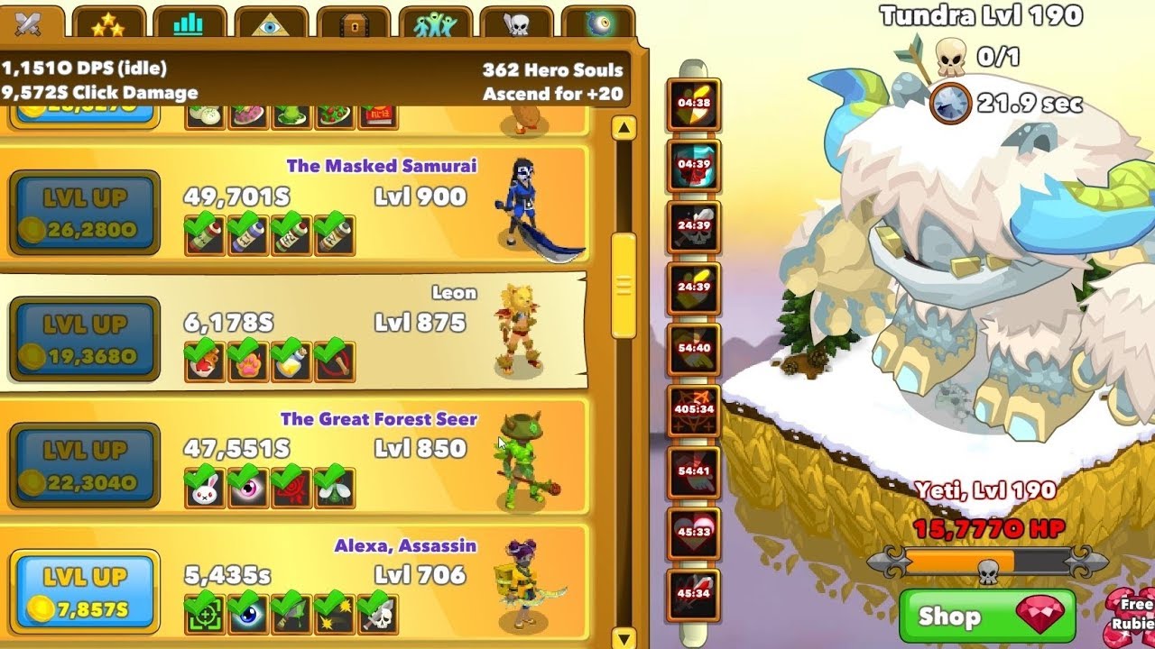 Clicker Heroes (EN) - Ascension to 200 zones Gameplay Ep.5 (Clicker Game)