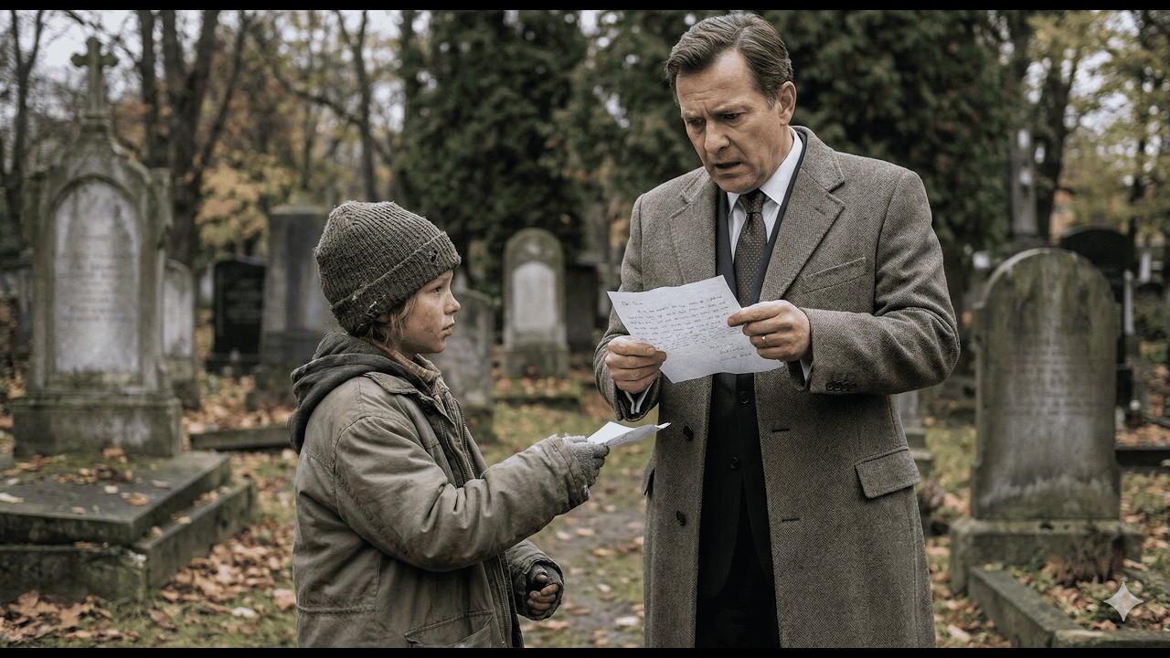 Żebraczka dała milionerowi list na cmentarzu: 