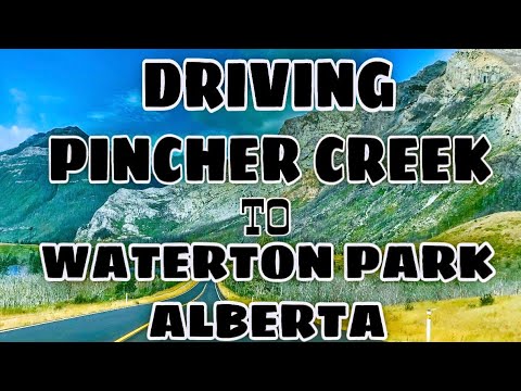 DRIVING PINCHER CREEK TO WATERTON PARK ALBERTA