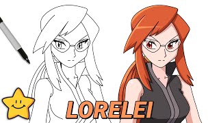 HOW TO DRAW LORELEI | POKEMON | STEP BY STEP TUTORIAL