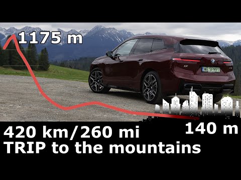 BMW iX xDrive60: Highway Trip to Mountains (and Return). Real Tested Range, Big Uphill & Downhill