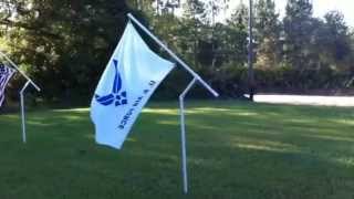 DIY Rotating Flag pole built of PVC, With Directions, DIY