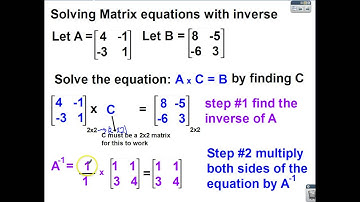 4.4 Identity Matrix and Inverse Matrix
