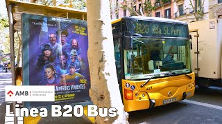 Line B20 Bus - Barcelona, Spain - Complete trip