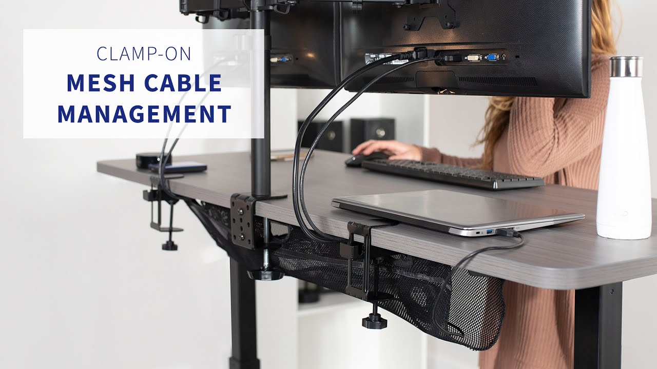 Clamp-on Cable Management Racks – VIVO - desk solutions, screen mounting,  and more