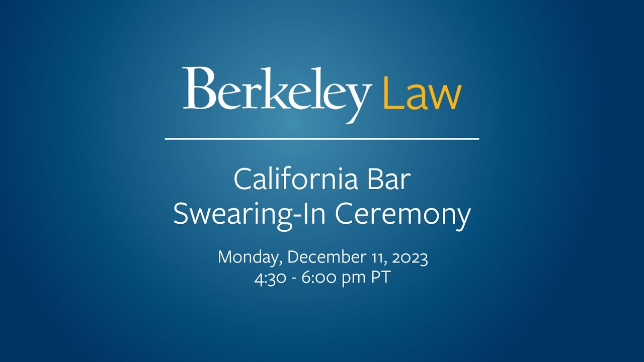 California State Bar SwearingIn Ceremony 2023 YouTube