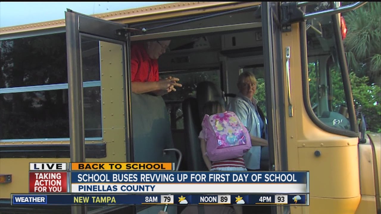 Pinellas County buses ready for first day of school YouTube