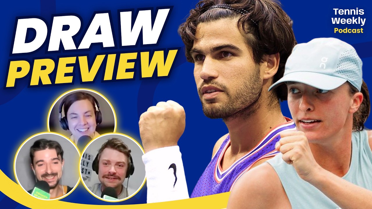 US OPEN Draw REACTION!! Alcaraz's EASY draw, Swiatek vs Rybakina AGAIN + can Sabalenka stay at No.1?