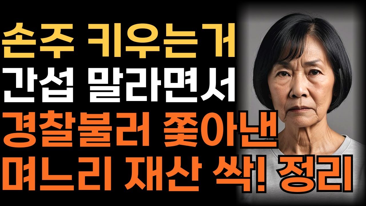 Outline Video 자식 집 찾아가 손주 키우는거 한번 혼냈다고 어머니를 경찰까지 불러 쫓아낸 아들과 며느리 재산 싹! 정리해버린 어머니의 사연 | 인생 | 사연 | 오디오북 |