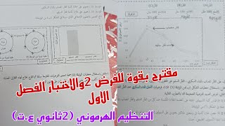 مقترح بقوة للفرض والاختبار الفصل الاول في العلوم الطبيعية حول التنظيم الهرموني للسنة الثانية ثانوي