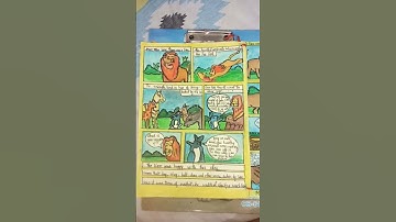 comic strip . lion and the rabbit story#moral#moralstory #shorts#shortvideo