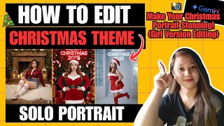 GOOGLE GEMINI PHOTO EDIT TUTORIAL | CHRISTMAS THEME SOLO PORTRAIT 2025 screenshot 3