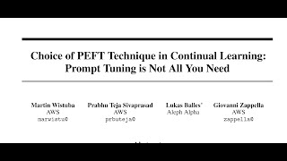 Choice of PEFT Technique in Continual Learning: Prompt Tuning is Not All You Need