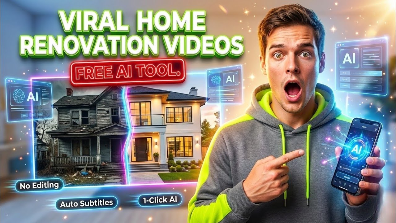 How to Make VIRAL House Renovation Videos Using Ai  | Youtube Short | sinhala 