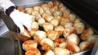 How to make fried buns , Traditional Taiwan food  Street Food