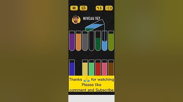 Water sort - color puzzle game level 157 solution