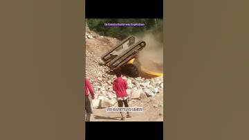 Excavator & Truck Tumble Down the Mountain! 😱💥