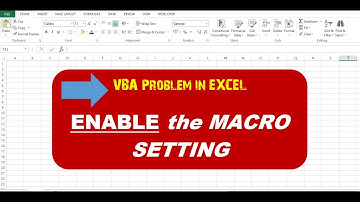 Enable Macro Security Settings   Excel