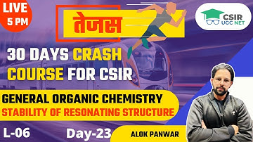 General Organic Chemistry - Types of Resonance for CSIR UGC NET 2021🎯 | Alok Panwar