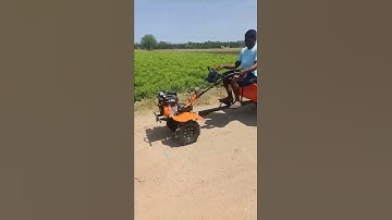 Kisan Choice 7HP Power Weeder with Trolley Attachment. #shorts #youtubeshorts
