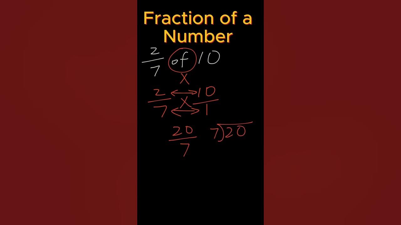 how-to-find-a-fraction-of-a-number-shorts-youtube