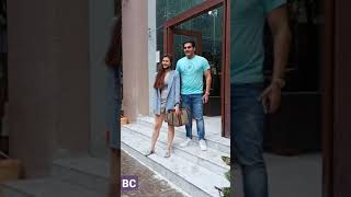 Georgia Adriani with Arbaaz Khan Spotted at Bandra