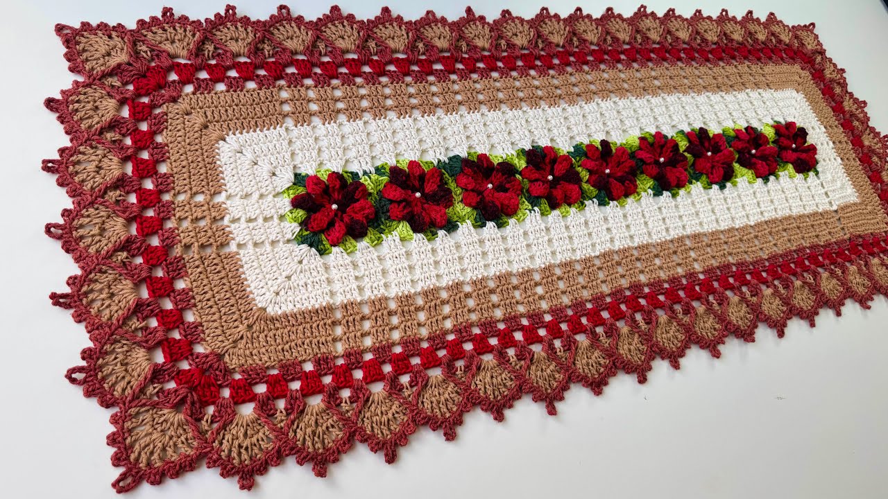 Aprenda essa passadeira de crochê que é sucesso! Modelo Raquel passo a passo.