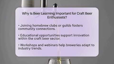 Why Is Beer Learning Important for Craft Beer Enthusiasts? | The Pint Guy