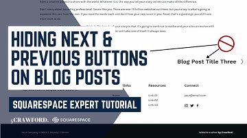 Hide Next & Previous Buttons on Blog Posts in Squarespace