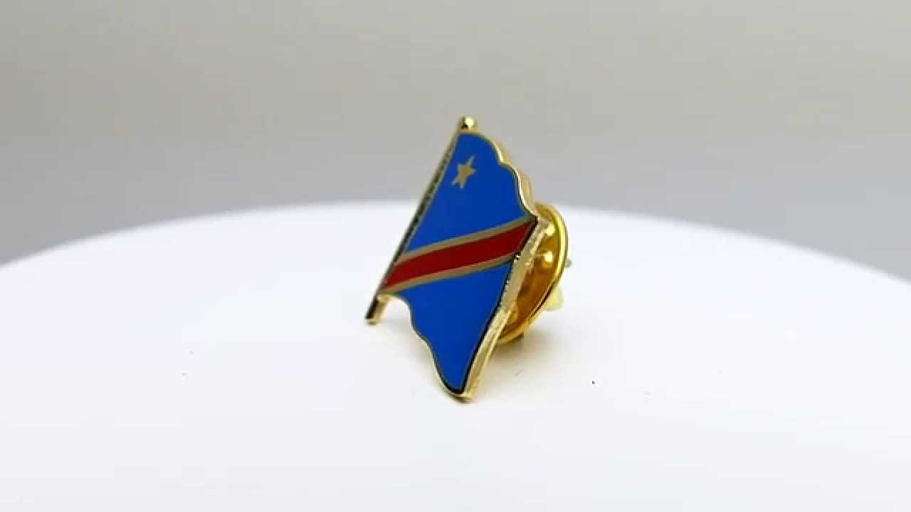 Pin's (épinglette) Drapeau Congo - 2 x 2 cm 