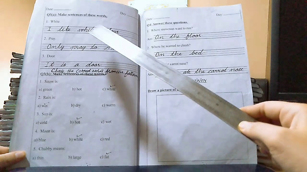 Lecture 8 Level 1 English A W B Pg 4 5 Q 3 A b Q 4 1 2 YouTube