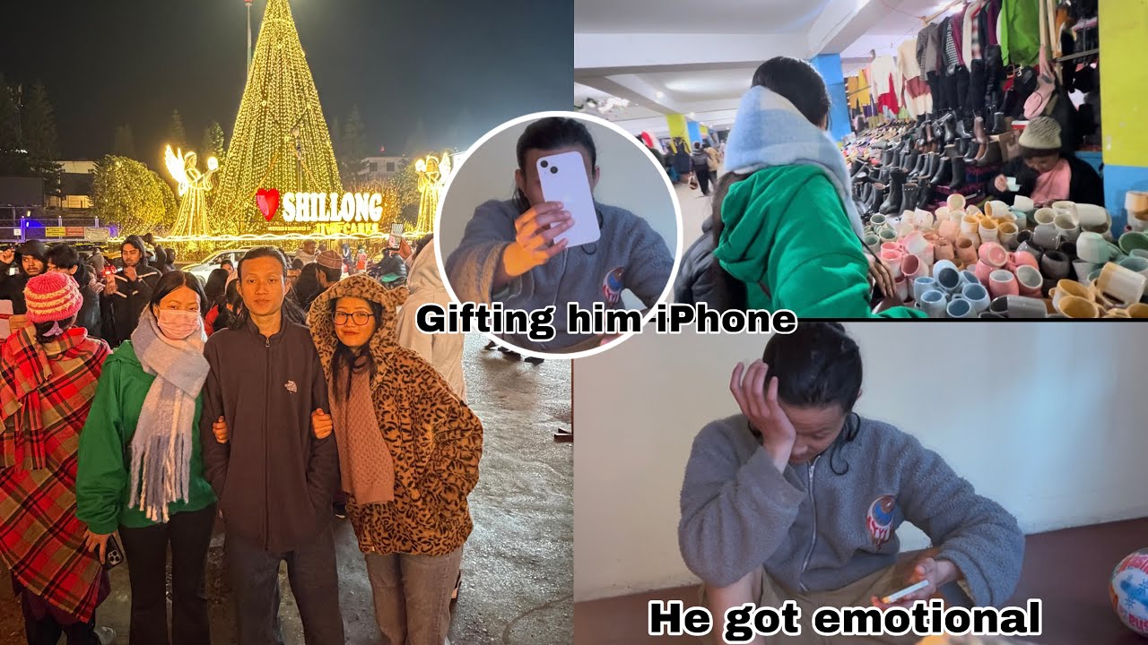 Shillong famous police bazaar | surprising him with iPhone 📱|