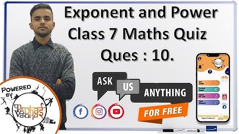 Quiz solving and Explanation Q10 | Exponent and Power | Class 7 Maths | Padhai Vadhai Quiz