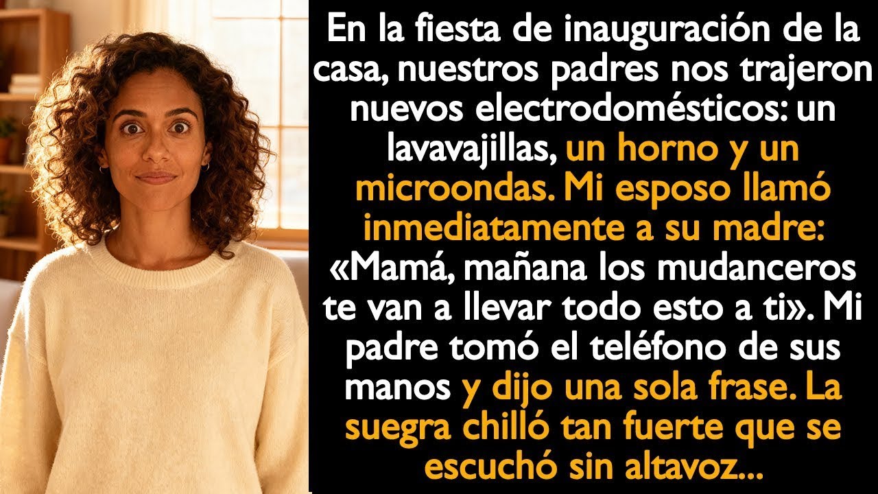 Los padres nos trajeron nuevos electrodomésticos. Mi esposo inmediatamente llamó a su madre- «Mamá..