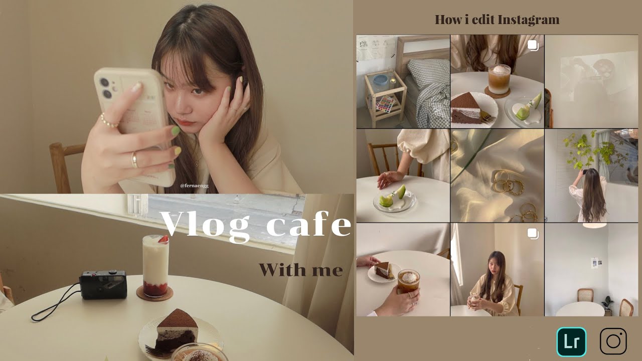 CAFE VLOG : หามุมถ่ายยังไงให้เกาหลี + คุมโทนสีเบจๆโทนล่าสุดในig✨?? | fernaeng