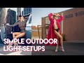 Outdoor photography light setups