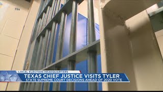 BAIL BOND REFORM: Texas Chief Justice talks legislature in East Texas