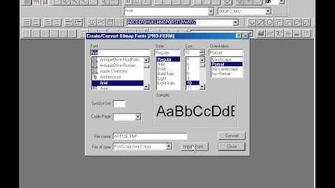 Creating and Converting Fonts