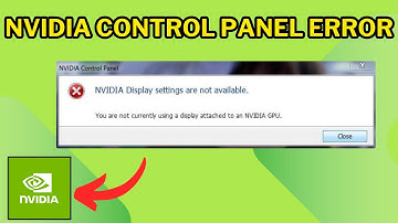Fix NVIDIA Control Panel Error || NVIDIA Display Settings Are Not Available