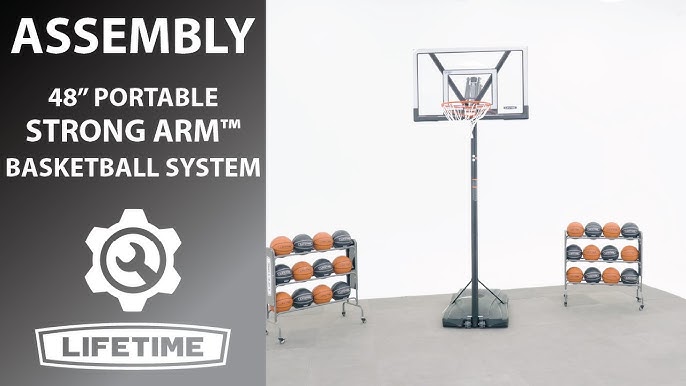 Lifetime Crank Adjust Bolt Down Basketball Hoop (54-Inch Tempered