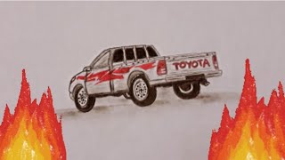 رسم سيارة هايلكس Draw a car 🔥