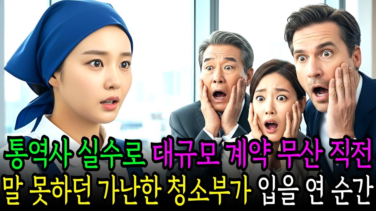 말 한마디 못하던 가난한 청소부, 백만장자 재벌 회장 앞에서 7개 국어 통역을 하는 순간, 그녀의 충격적인 정체가 밝혀지는데..ㅣ노후사연ㅣ감동사연ㅣ사연라디오