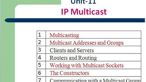 Network programming BCA 6th sem Unit 11